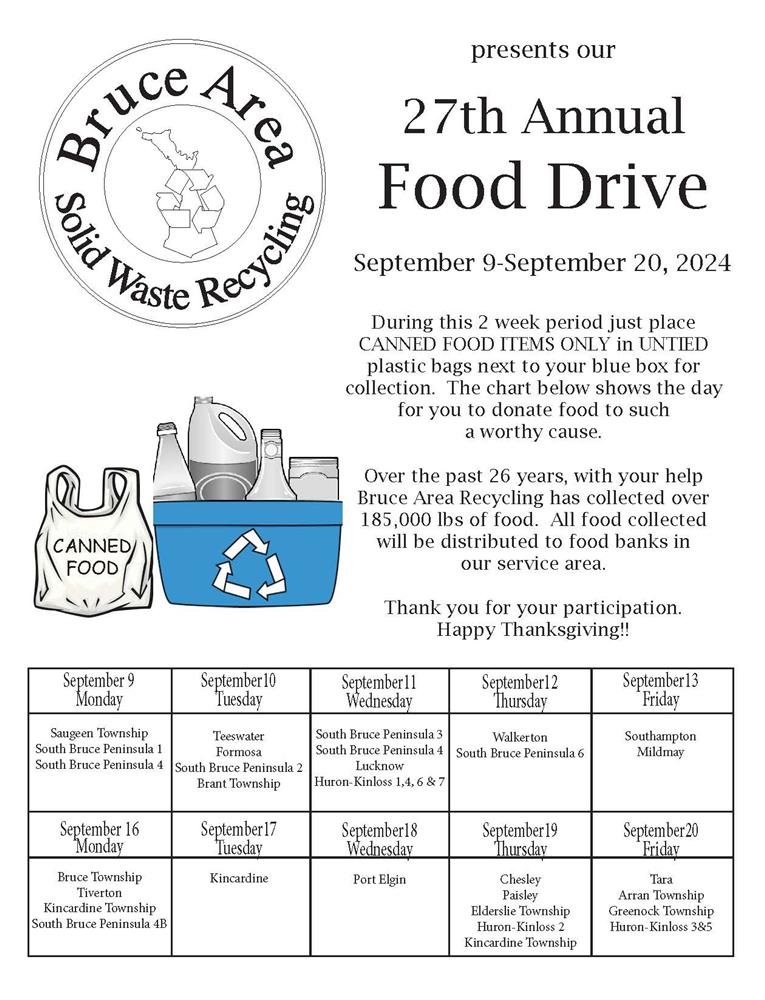 Poster for 27th Annual Food Drive